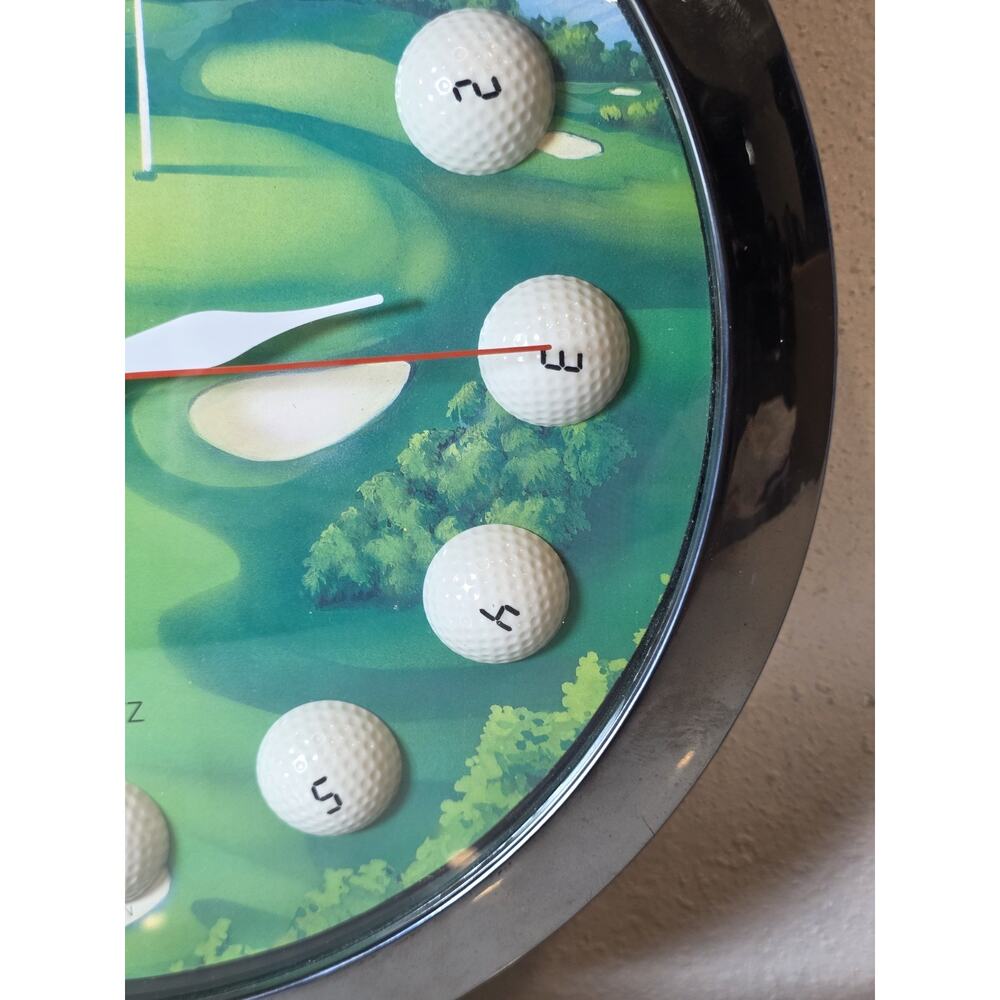 Golf Ball Wall Clock - Quartz 11” - Picture 4 of 8